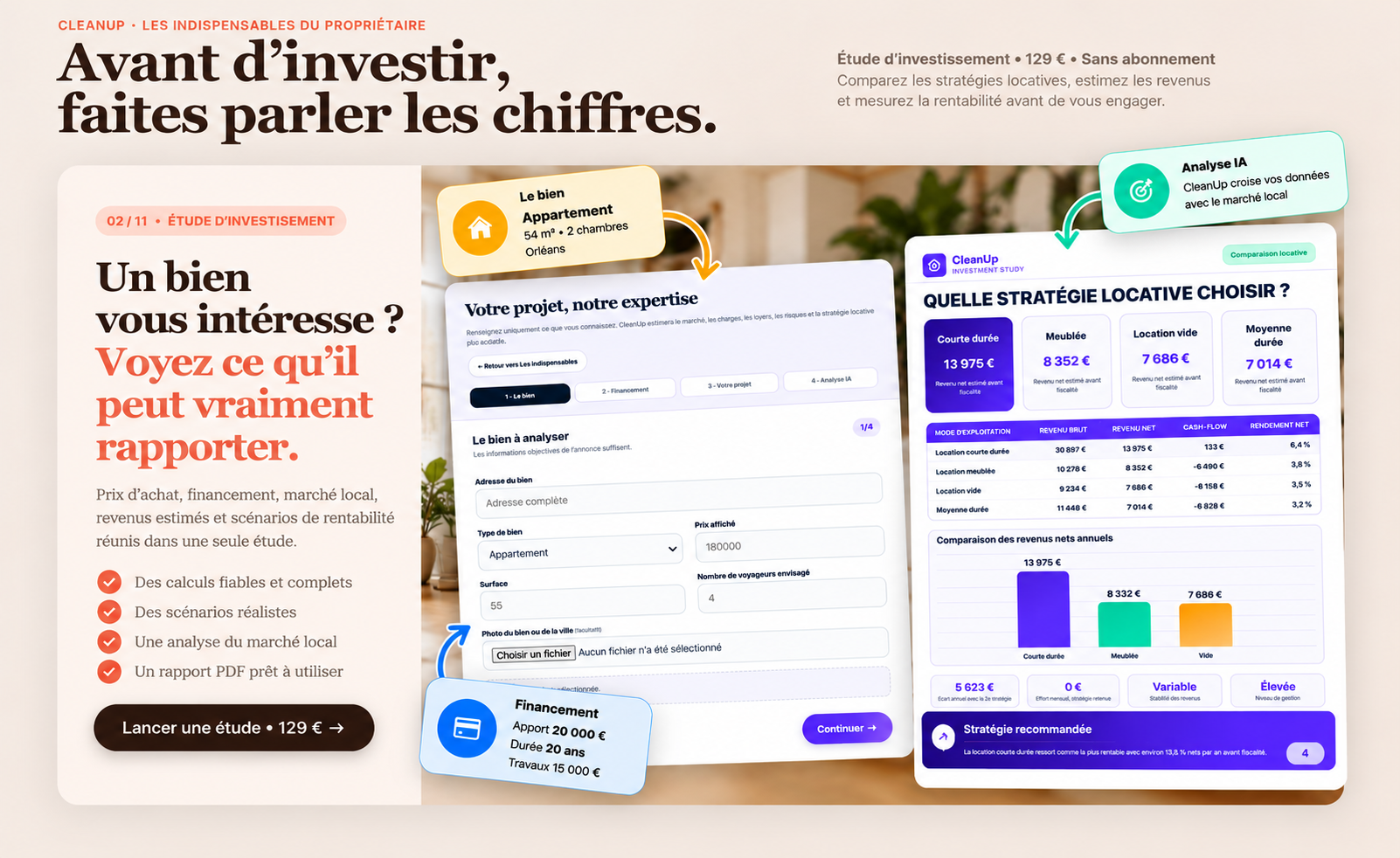 Présentation commerciale CleanUp — étude d’investissement