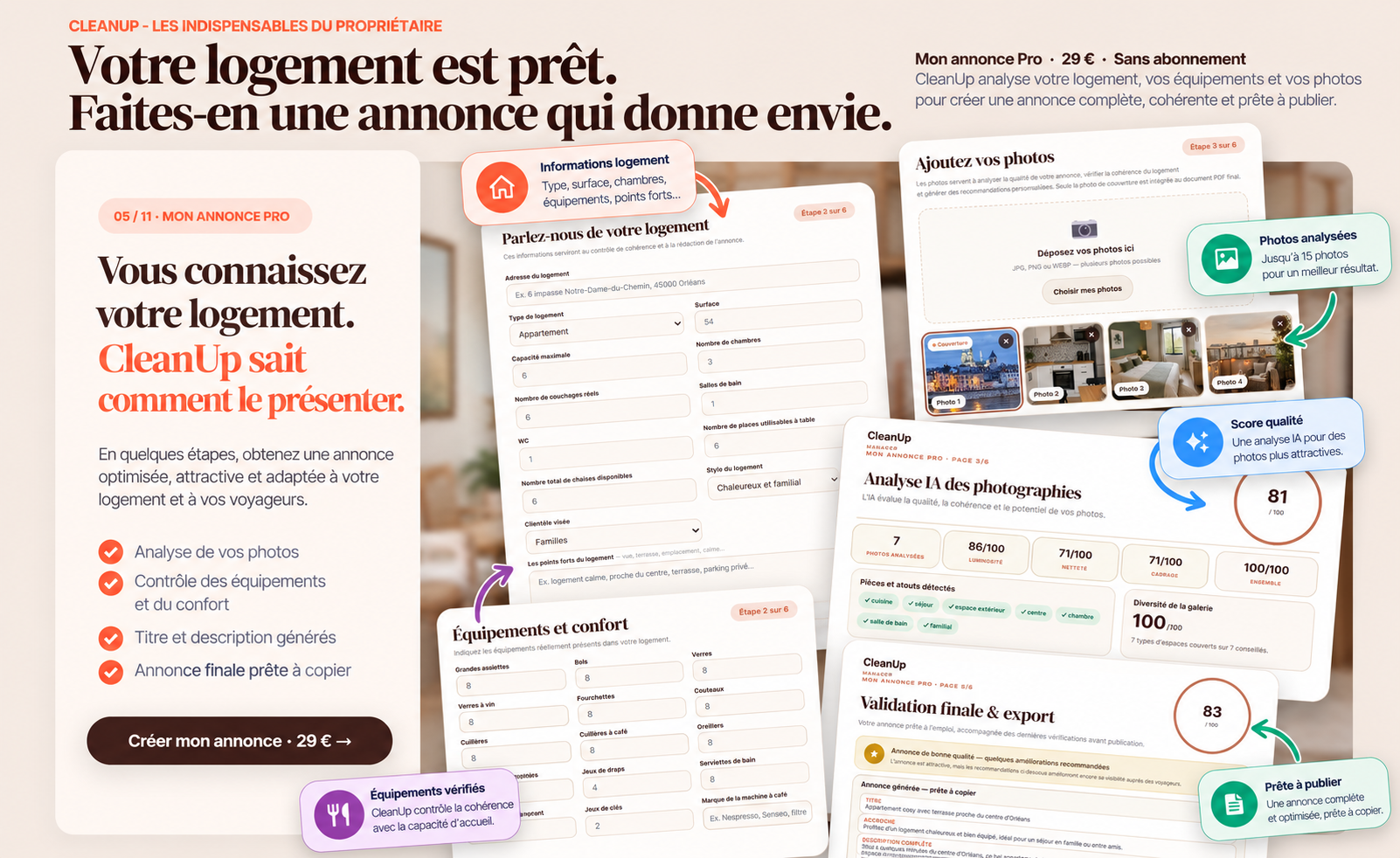 Présentation commerciale CleanUp — Mon annonce Pro