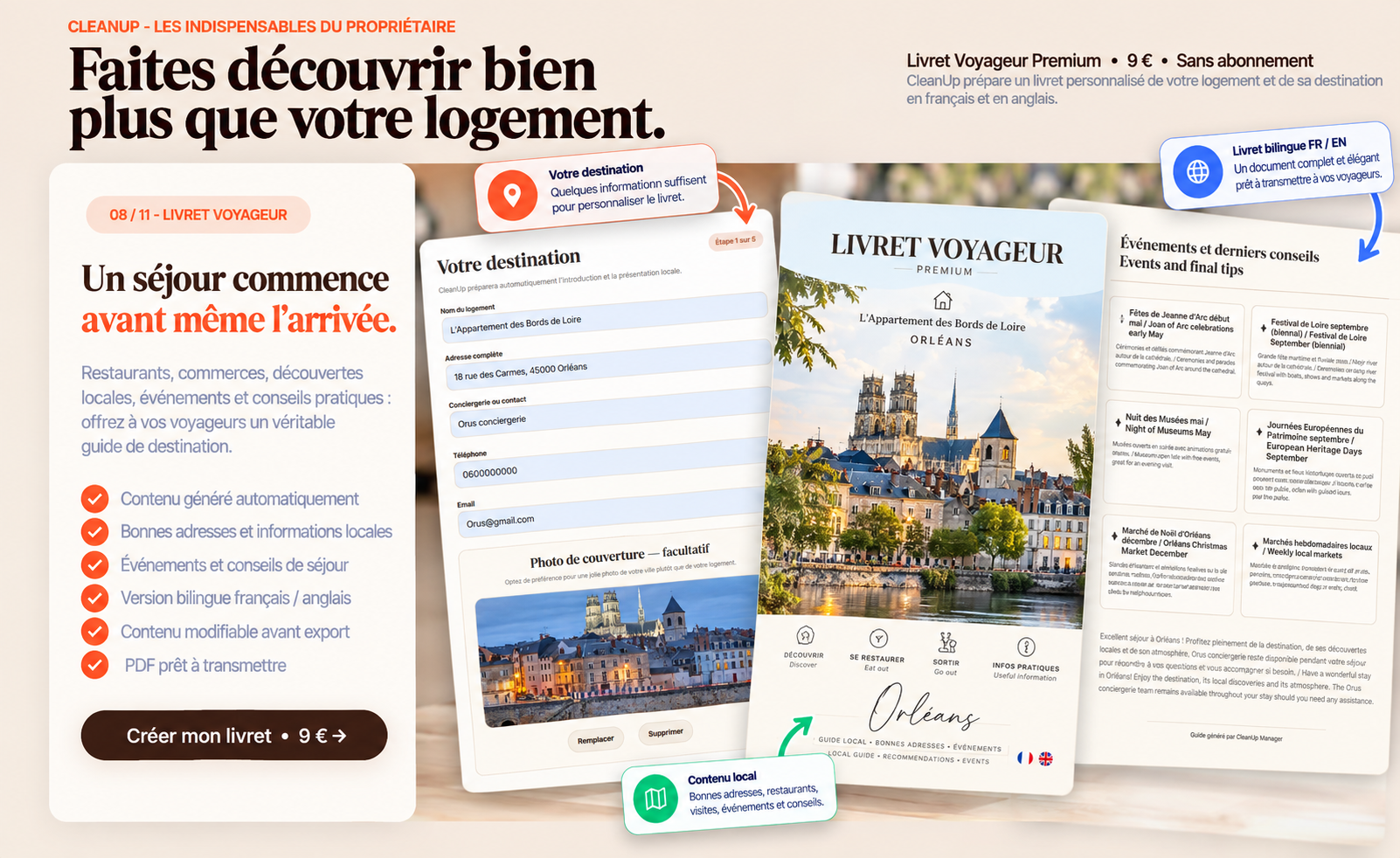 Présentation commerciale CleanUp — Livret Voyageur Premium